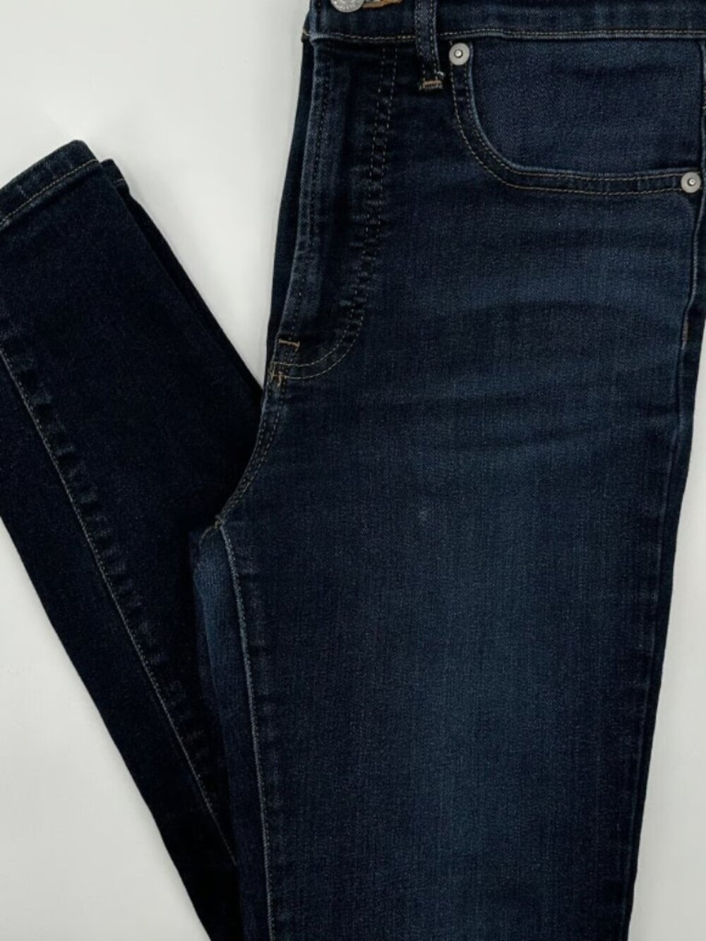 Everlane Women's The High Rise Skinny Blue Denim Jeans Pants Sz 27 Tall